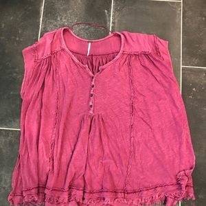 Free People Top Raspberry Pink Small